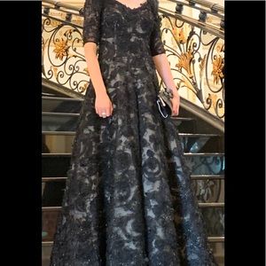 Teri Jon Black Prom Dress Size:2.